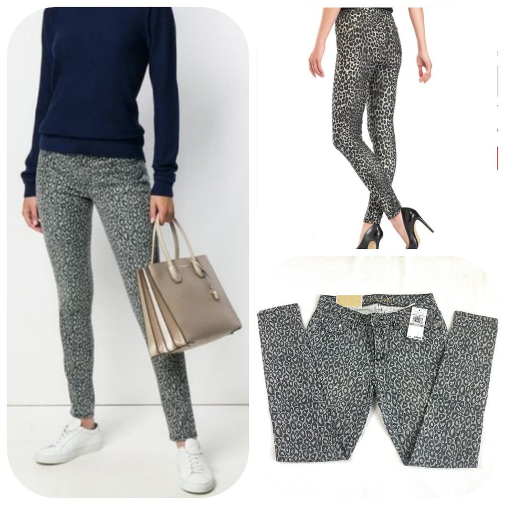 Leopard Print Stretch Denim Izzy Skinny Jeans - Picture 12 of 12